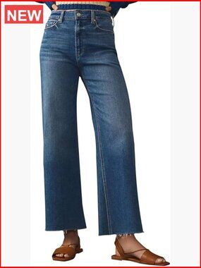 Stretchy Wide Leg High Waist Straight Leg Jeans for Women